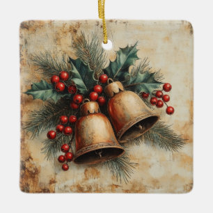 Weihnachts-Vintage-Schmuck Keramikornament