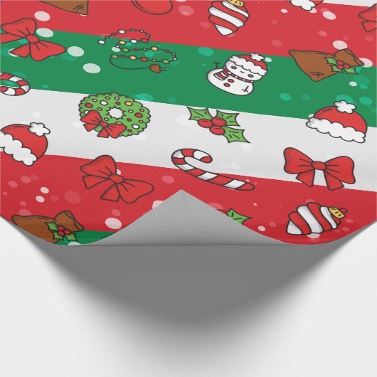 Weihnachts-Vintage Symmetrie Geschenkpapier (Ecke)