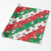 Weihnachts-Vintage Symmetrie Geschenkpapier (Ungerollt)