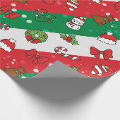 Weihnachts-Vintage Symmetrie Geschenkpapier (Ecke)