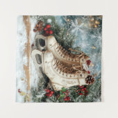 Weihnachts-Vintage Tapestry Wandteppich (Vorderseite (Horizontal))