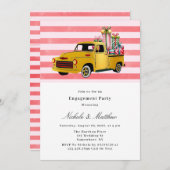 Weihnachts-Vintage Truck-Engagement-Partei Einladung (Vorne/Hinten)