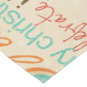 Weihnachts-Vintage Typografie Tischdecke (Schrägansicht)