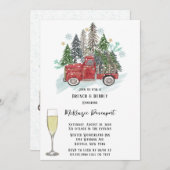 Weihnachts-Vintager LKW Brunch & Bubbly Einladung (Vorne/Hinten)