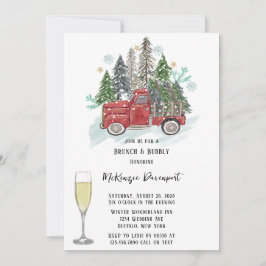 Weihnachts-Vintager LKW Brunch & Bubbly Einladung