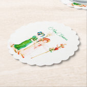 Weihnachts-Vintager personalisierter Untersetzer (angewinkelt)