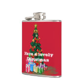 Weihnachts Vinyl Wrapped Flask Flachmann (Links)