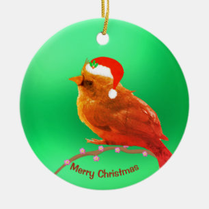 Weihnachts-Vögelchen Keramik Ornament