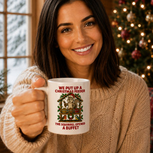Weihnachts-Vogelfutterstelle-Eichhörnchen-Buffet L Kaffeetasse