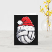 Weihnachts Volleyball Ball Weihnachtsmannmütze Fun Karte (Gelbe Blume)