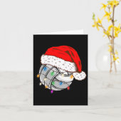 Weihnachts Volleyball Ball Weihnachtsmannmütze Fun Karte (Gelbe Blume)