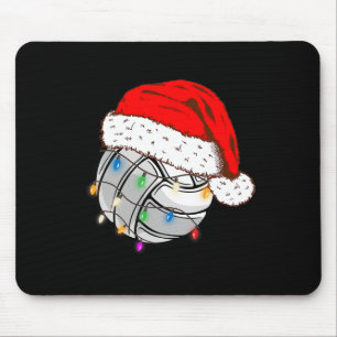 Weihnachts Volleyball Ball Weihnachtsmannmütze Fun Mousepad