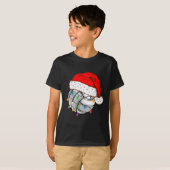 Weihnachts Volleyball Ball Weihnachtsmannmütze Fun T-Shirt (Vorne ganz)