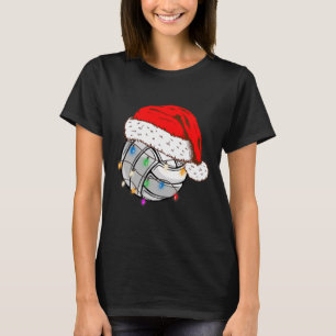 Weihnachts Volleyball Ball Weihnachtsmannmütze Fun T-Shirt
