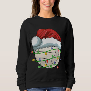 Weihnachts Volleyball Ball Weihnachtsmannmütze Lig Sweatshirt