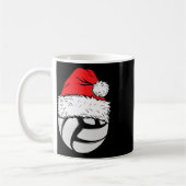 Weihnachts Volleyball Ball Weihnachtsmannmütze Wei Kaffeetasse (Links)