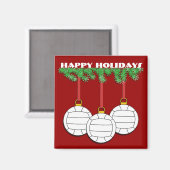 Weihnachts Volleyball Magnet (Vorderseite/Rückseite)