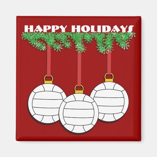 Weihnachts Volleyball Magnet (Vorne)