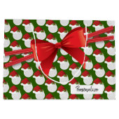 Weihnachts-Volleyball-Muster - Groß Große Geschenktüte (Rückseite)