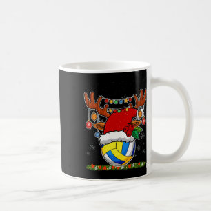 Weihnachts-Volleyball-Rentier & Verstärker; Weihna Kaffeetasse