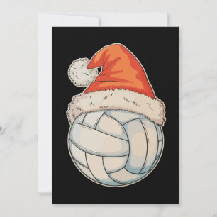 Weihnachts-Volleyball-Santa-Hut Sport Xmas-Ferien Feiertagskarte