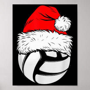 Weihnachts-Volleyball Santa-Hut Xmas-Matching Poster