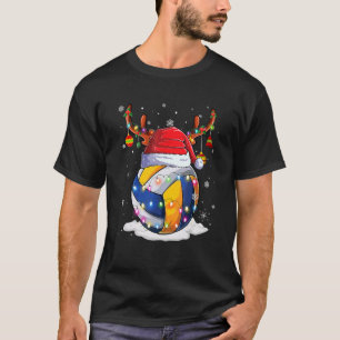 Weihnachts-Volleyball Santa Rentier Lichter Oder T-Shirt