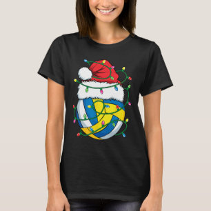 Weihnachts-Volleyball-Weihnachtsmannmütze Boys Gir T-Shirt