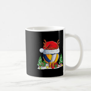 Weihnachts Volleyball Weihnachtsmannmütze Rentier Kaffeetasse