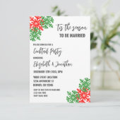 Weihnachts-VorHochzeitsparty Begleitkarte (Stehend Vorderseite)