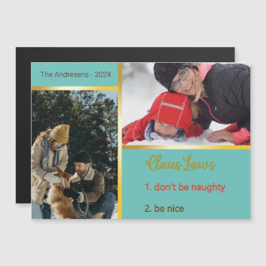 Weihnachts-Vorlagenklauseln - Ein schöner Wert Magnetkarte (Vorne/Hinten)