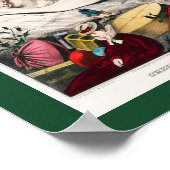 Weihnachts-Vormittags-Weihnachtskarte Poster (Ecke)