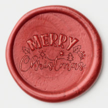Weihnachts-Wachs-Siegel-Aufkleber