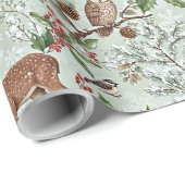 Weihnachts-Wald-Botanik Geschenkpapier (Rolleneckpunkt)
