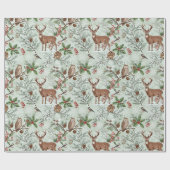 Weihnachts-Wald-Botanik Geschenkpapier (Flach)