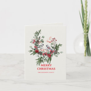 Weihnachts-Wald-Minimalist einfach 1 Feiertagskarte