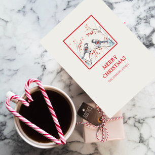 Weihnachts-Wald-Minimalist Einfaches Ferien- Postkarte