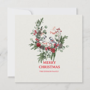 Weihnachts-Wald-Minimalistisch-Einfach-Festlich 1  Feiertagskarte