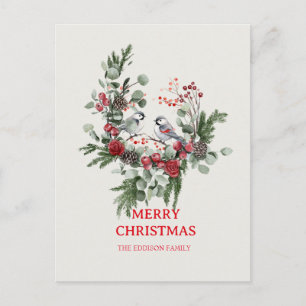 Weihnachts-Wald-Minimalistisch-Einfach-Festlich 1 Feiertagspostkarte