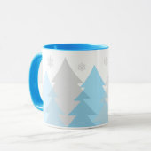Weihnachts-Waldlandschaft-Kaffeetasse Tasse (Vorderseite Links)