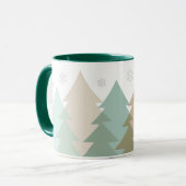 Weihnachts-Waldlandschaft-Kaffeetasse Tasse (Vorderseite Links)