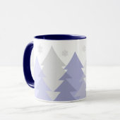 Weihnachts-Waldlandschaft-Kaffeetasse Tasse (Vorderseite Links)
