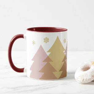Weihnachts-Waldlandschaft-Tasse Tasse