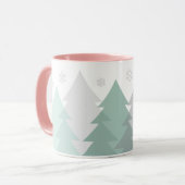 Weihnachts-Waldlandschaft-Tasse Tasse (Vorderseite Links)