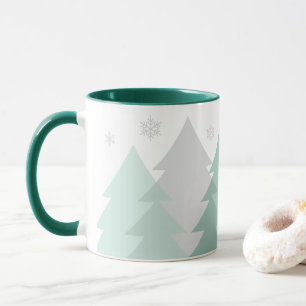 Weihnachts-Waldlandschaft-Tasse Tasse