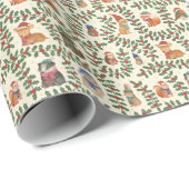 Weihnachts-Waldtiere Geschenkpapier Rolle (Rolleneckpunkt)