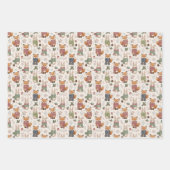 Weihnachts-Waldtiere Geschenkpapier Set (Vorderseite)