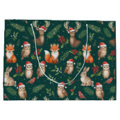 Weihnachts-Waldtiere Süße Waldtiere Große Geschenktüte (Rückseite)