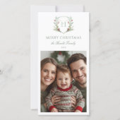 Weihnachts-Wappen 2 Foto Feiertagskarte (Vorderseite)