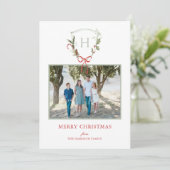 Weihnachts-Wappen Feiertagskarte (Stehend Vorderseite)